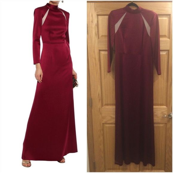 Alice + Olivia long Dress Bordeaux - Picture 13 of 14